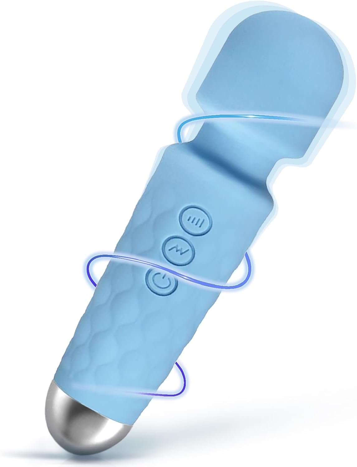 LUMIO Body Back Relaxation Massager – Mini – Travel – 9 Speeds 19 Modes – for Back – Foot – Arm Muscle Relaxation (Blue) (Blue)