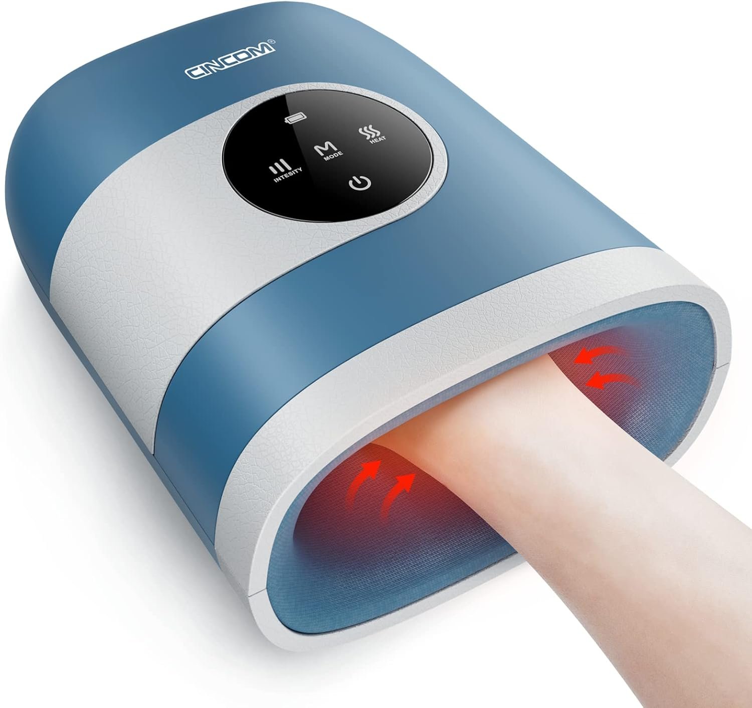 CINCOM Upgraded Hand Massager with Heat & Compression – Cordless & Rechargeable Hand Therapy Equipment for Arthritis and Carpal Tunnel Relief from Wrist to Fingers, Ideal Gift for Mother’s Day