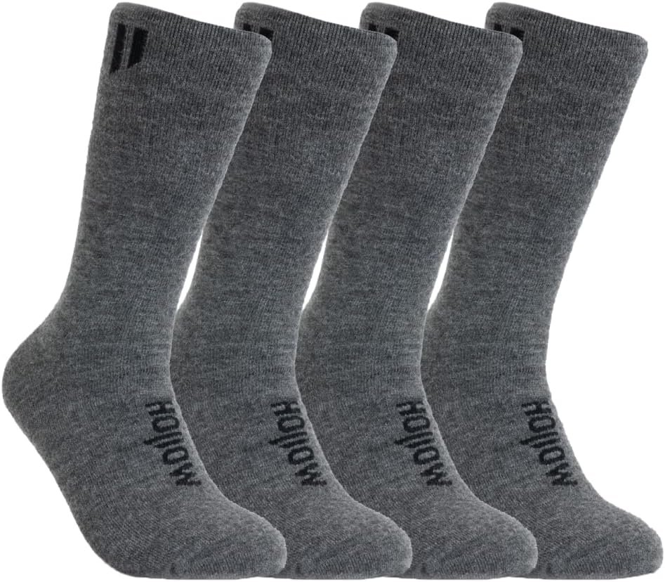 HOLLOW Alpaca Boot Socks for Men and Women, Moisture Wicking Alpaca Socks for Hiking, Running, Temperature Regulating