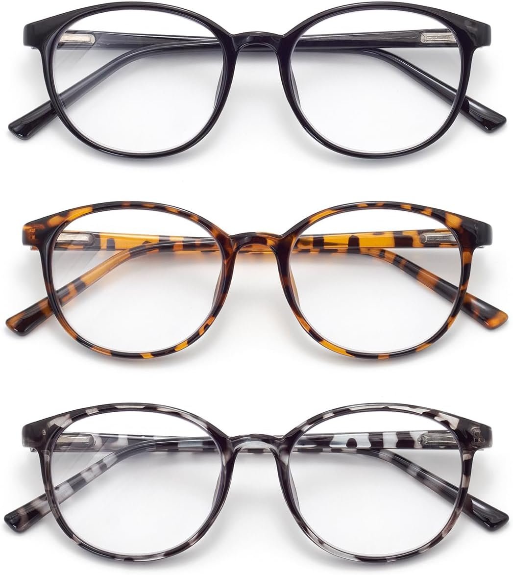 Blue Light Blocking Glasses Round Women Men Computer Glasses Anti Eye Strain/UV/Glare Gaming Glasses