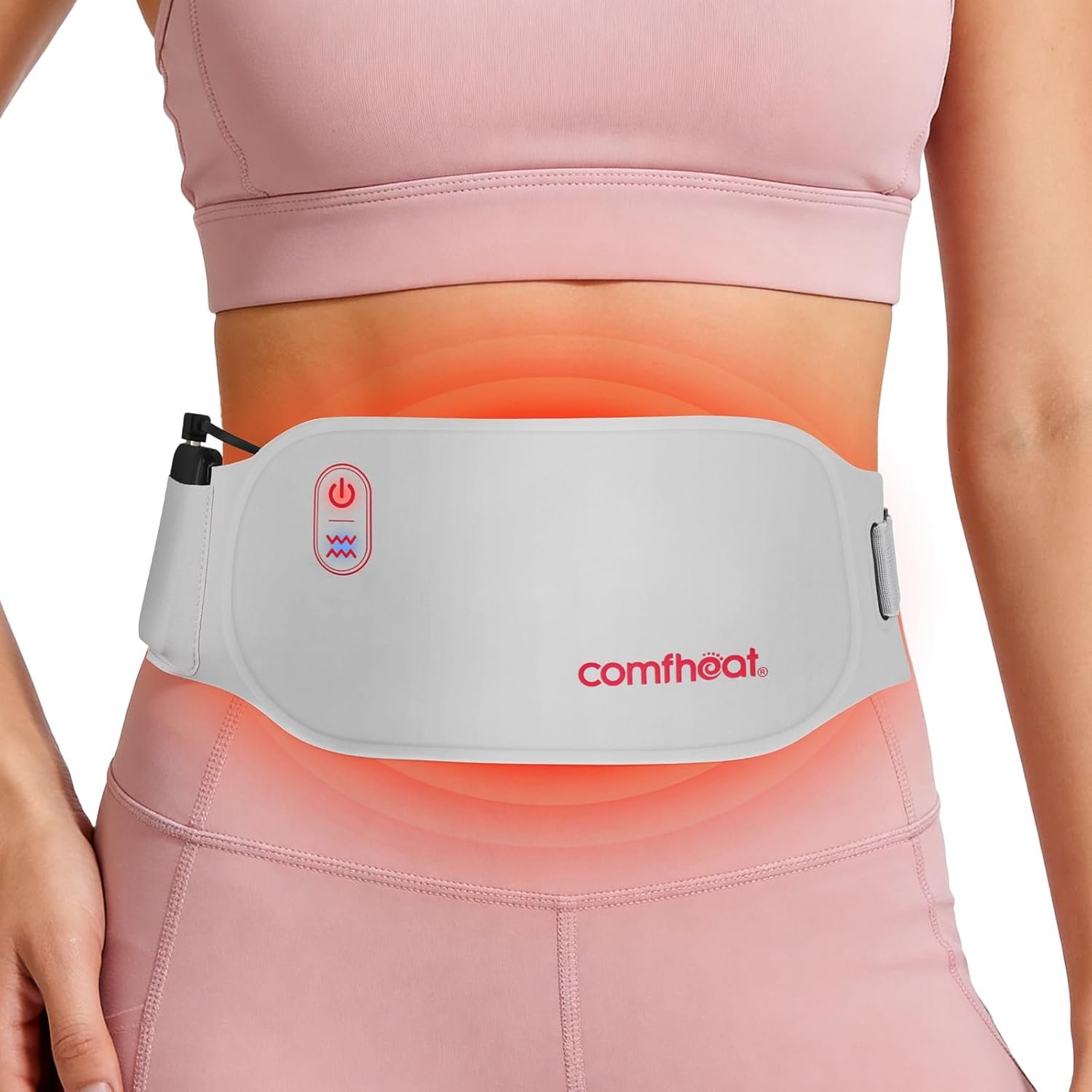 Portable Heating Pad for Period Cramps, Graphene Cordless Menstrual Heating Pad, Ultra Thin Wearable Heat Pads Rechargeable, with 3 Heat Settings & Vibration Massage, for Women Daughter