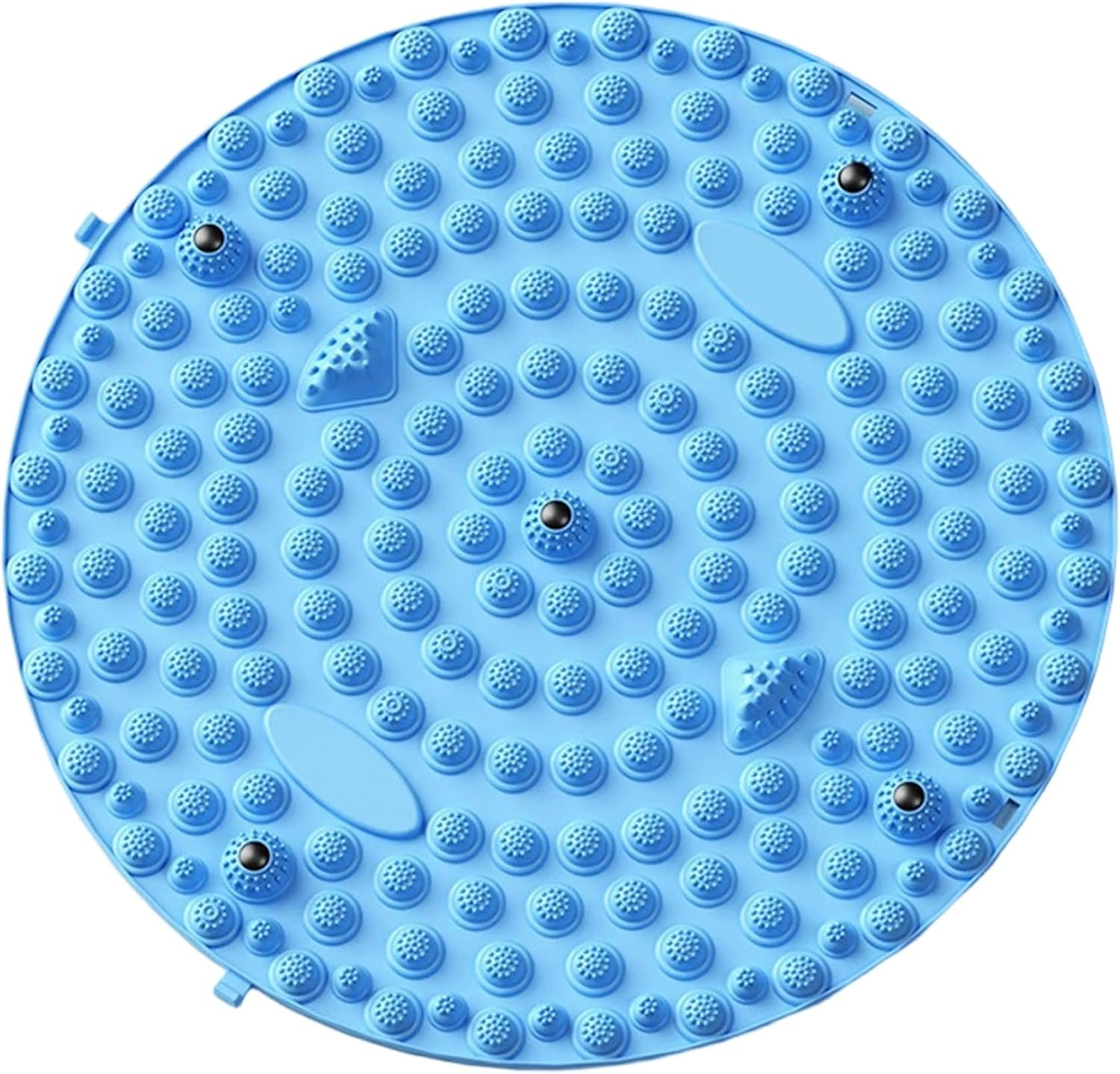 Foot Massage Mat Feet Relaxing Acupressure Mats Anti Fatigue Round Walk Stone Acupoint Rug Particle Portable Massage Tool for Women Men Walking