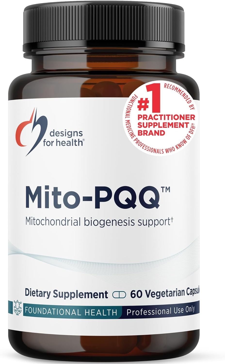 Designs for Health Mitochondria Energy Formula with Bio-PQQ – Mito-PQQ Rhodiola + 20mg PQQ (Pyrroloquinoline Quinone) Supplement – Supports Mitochondrial Biogenesis + Healthy Aging (60 Capsules)