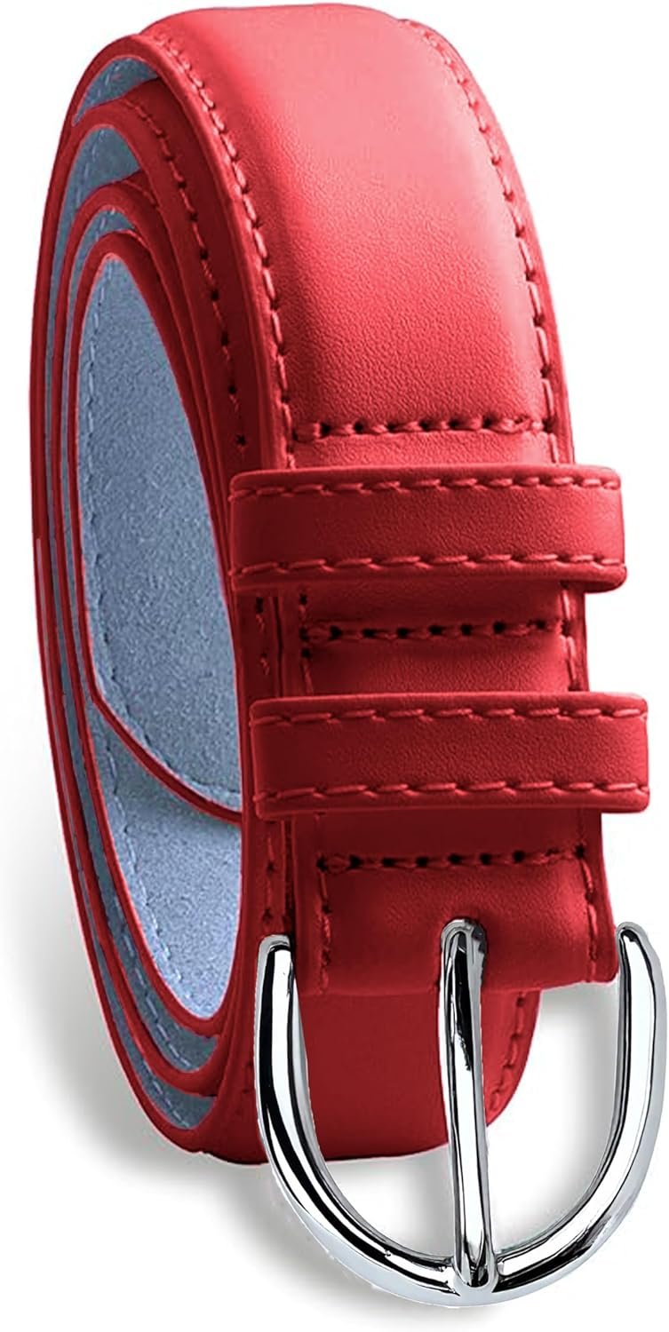 Belle Donne Small to Plus Size Belt Women, Bonded Leather, Silver Polished Buckle, Belts for Women, For Ladies Dress n Jeans