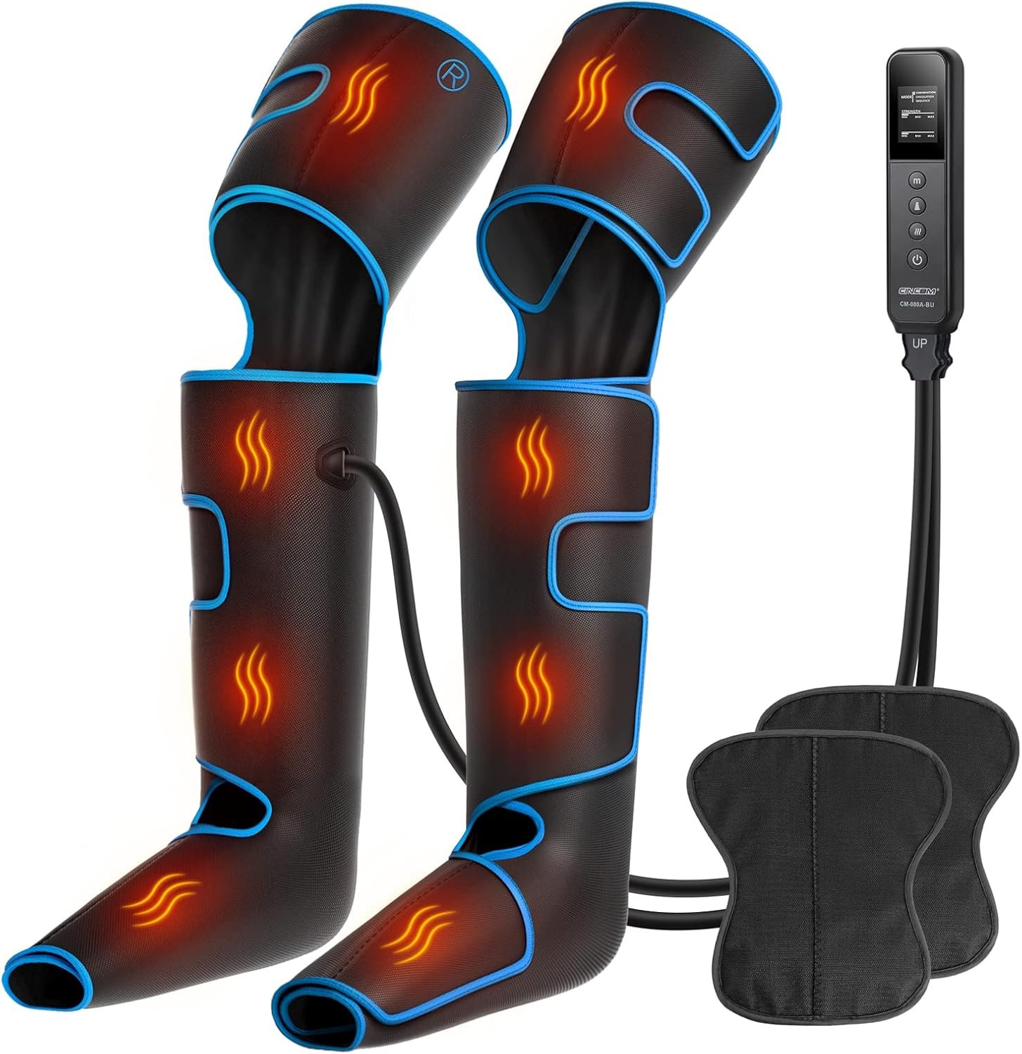 CINCOM Leg Massager with Heat and Compression, Air Compression Leg Massager for Circulation and Pain Relief Muscles Relaxation Gifts FSA – HSA