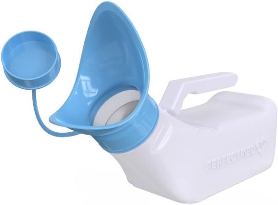 Female Urinal Spill Proof 32 oz (1 Pack) – Urinal for Women – Pee Funnel – Women Bed Pan – Portable Urinals for Women – Sturdy Female Urination Device for Car Travel, Road Trip Essentials