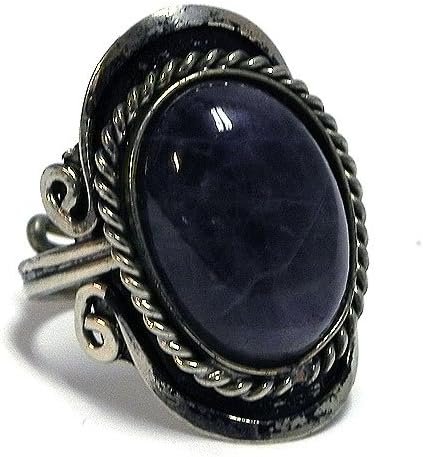 Mia Jewel Shop – Healing Gemstone Mood Ring | Silver Jewelry with Metal Border & Adjustable Design | Women’s Natural Handmade Fashion Jewelry & Boho Accessories