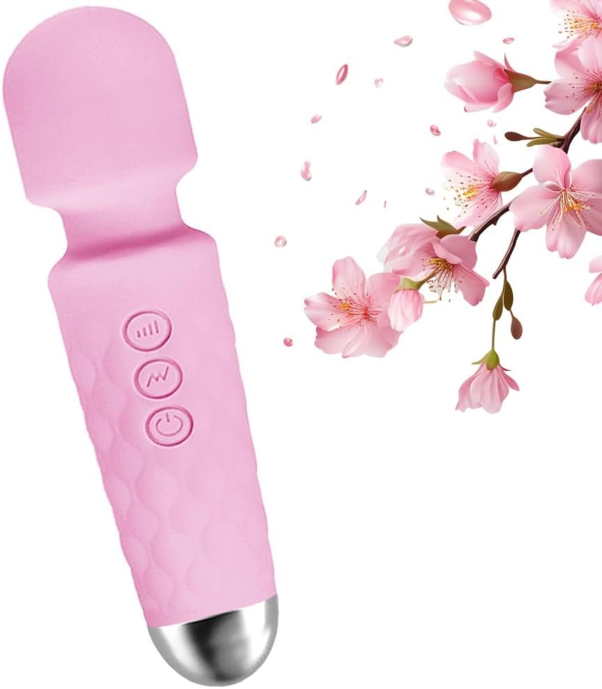 GWWJGSN Portable Wireless Massager – 8 Speeds, 20 Modes, 3-Second Press to Power On, for Neck, Back, Arms, Legs Muscle Relaxation (Rose Pink)