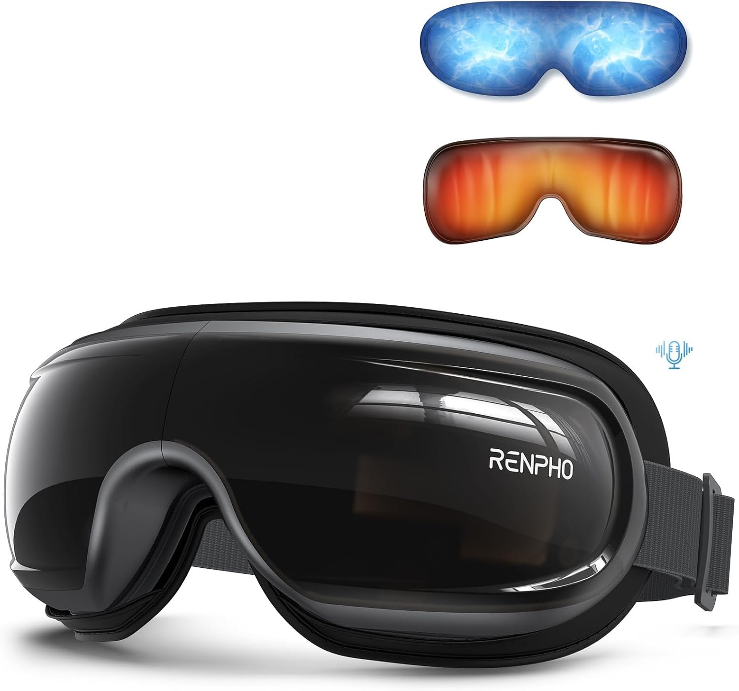 RENPHO Eye Massager with Heat and Cooling Voice Control, Fathers Day Dad Gifts for Husband Men, FSA Eligible HSA, Massaging Eye Mask for Migraine Headache Dry Eyes and Stress Relief – Eyeris 3