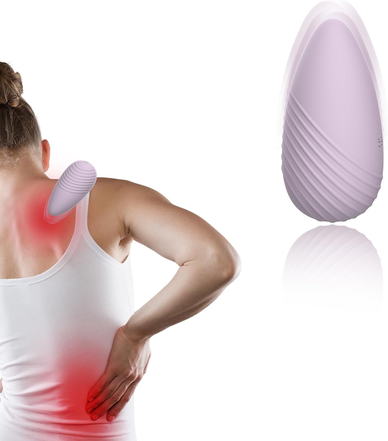 Handheld Portable Massage Balls for Myofascial Release, Trigger Point Therapy, Muscle Knots, and Yoga Therapy, Pain Relief & Muscle Shoulders, Neck, and Back Recovery – Light Purple