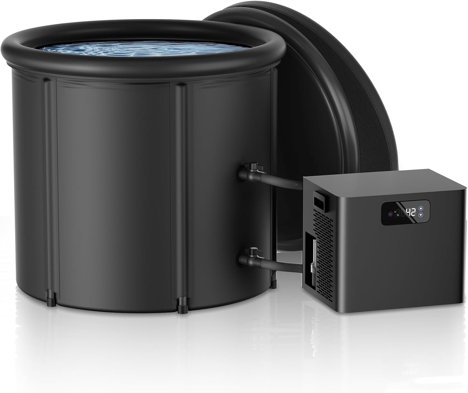 1/3 HP Cold Plunge Chiller & Ice Bath Tub Bundle, 100Gal Cold Plunge Tub with Water Chiller, Ice Bath Chiller with Built-in Pump & Filter and Portable Ice Pod for Athlete Recovery Cold Therapy