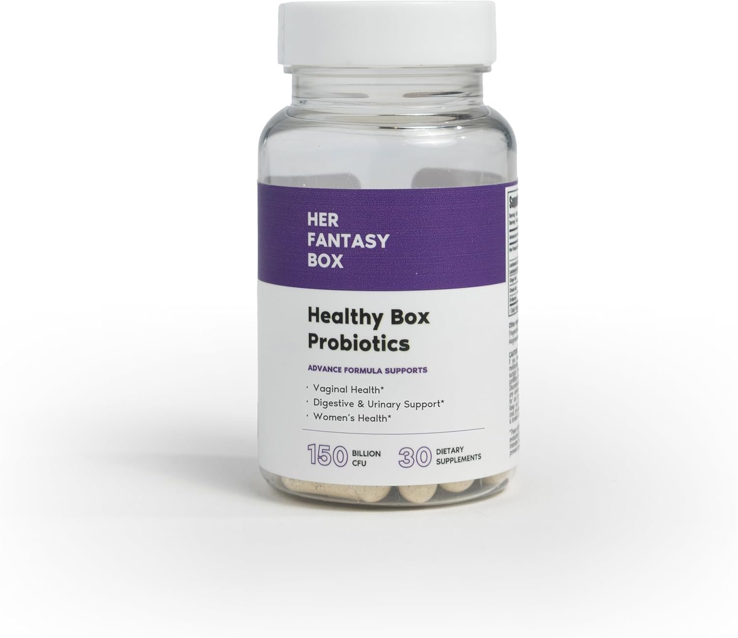 Her Fantasy Box | Healthy Box | Vaginal Probiotics for Women – Prebiotics + Advanced Lactobacillus Blend – Hormonal Balance, PMS Relief – Feminine Health Support with Cranberry & D-Mannose