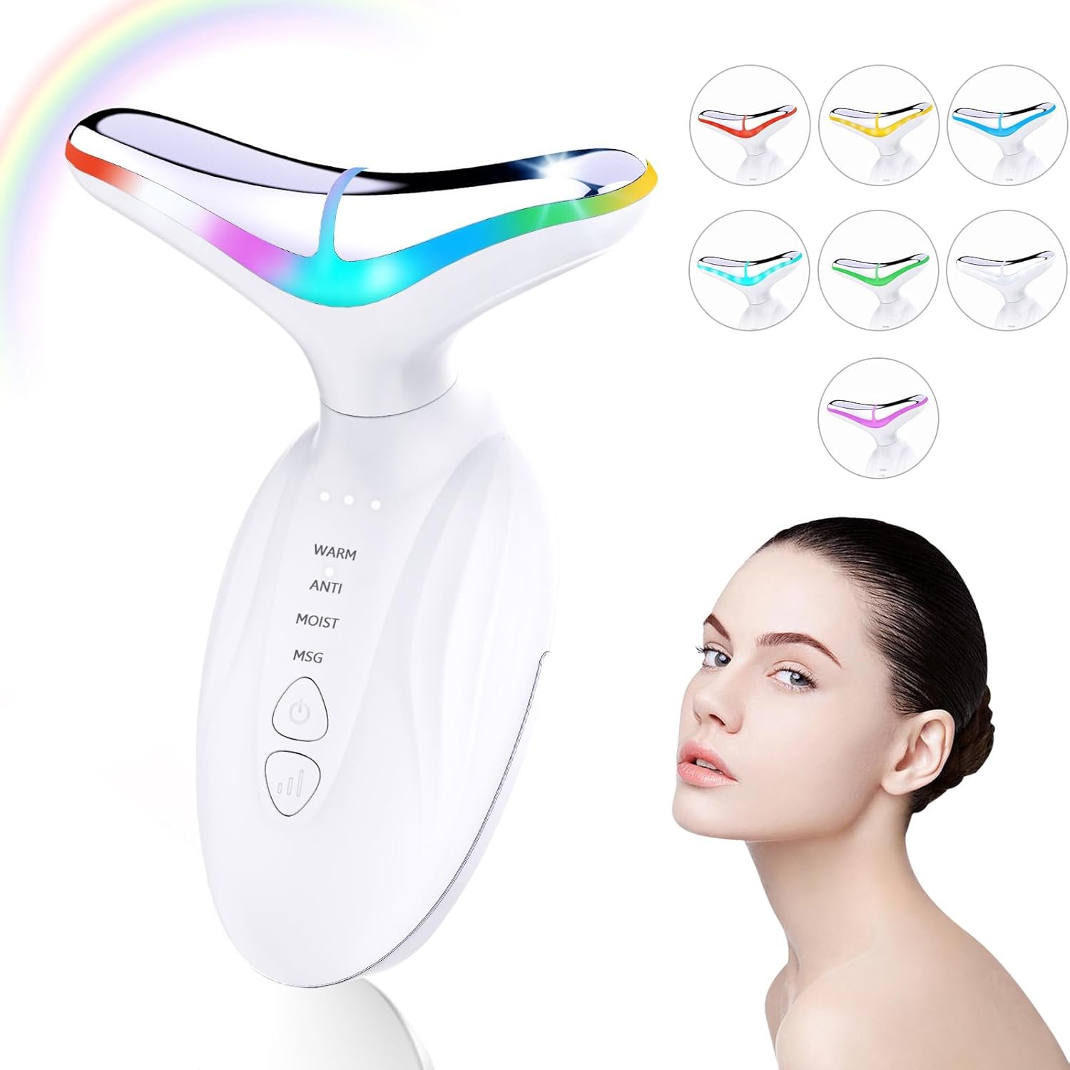 Facial and Neck Massager – SIQUER Red Light Therapy for Face Massage Relaxation