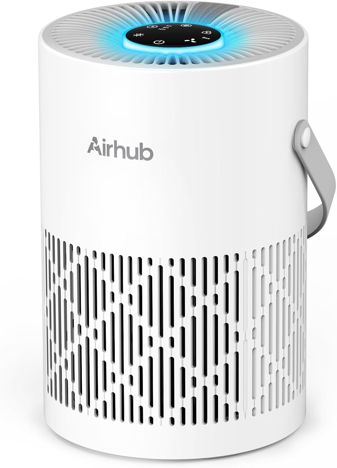 Air Purifier for Bedroom Home Office & Desk, 20dB Sleep Mode, Lights Fully Off, True HEPA Filtration, 360° Air Intake, for Dust, Pet Dander, Smoke & Odor, Child Lock, A068S – White