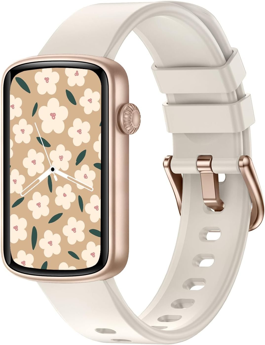 Fitness Watches for Women, LYNN2 Fitness Tracker with Heart Rate Monitor Blood Oxygen/Sleep Tracker Pedometer, Slim Step Tracker Watch for iOS/Android Phones Waterproof (Milky White)