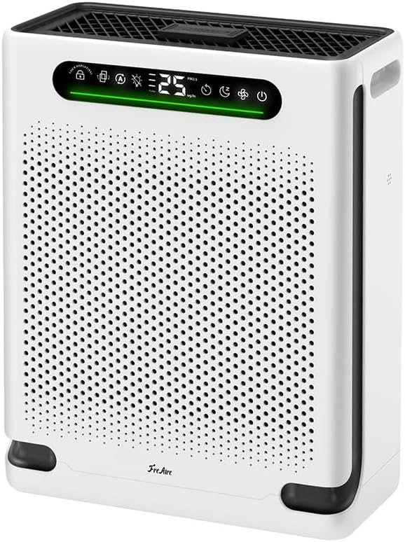 FreAire Air Purifiers for Home Large Room, HEPA Air Purifier with Washable Filter & Air Quality Display, Powerful Turbo Mode Air Cleaner