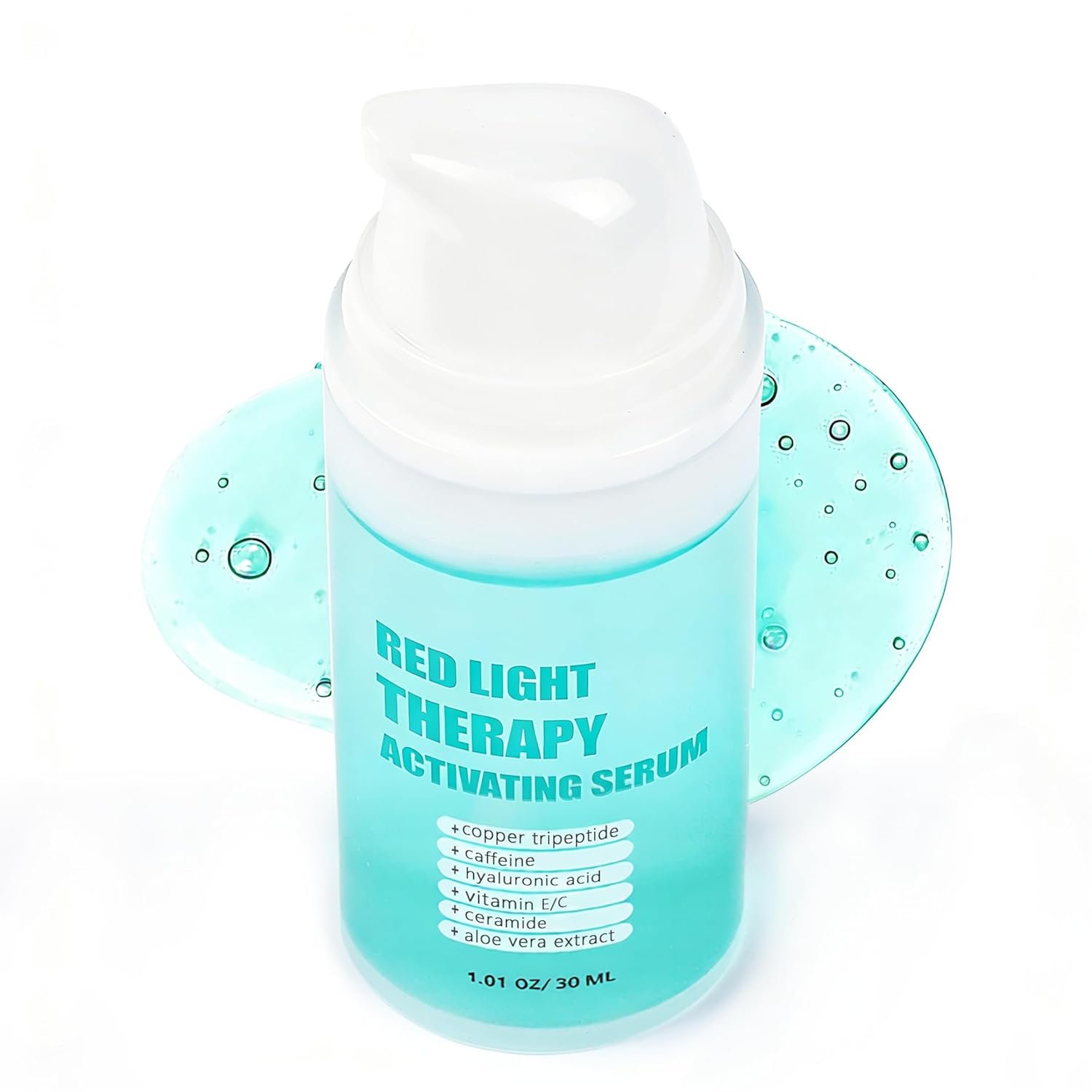 Red Light Therapy Activation Serum – Advanced Formula to Boost Collagen, Increase LED Light Therapy 10x Effects, Reduce Wrinkles&Soothe Sensitive Skin for Face&Neck with Copper Tripeptide,VE,1.01FLoz