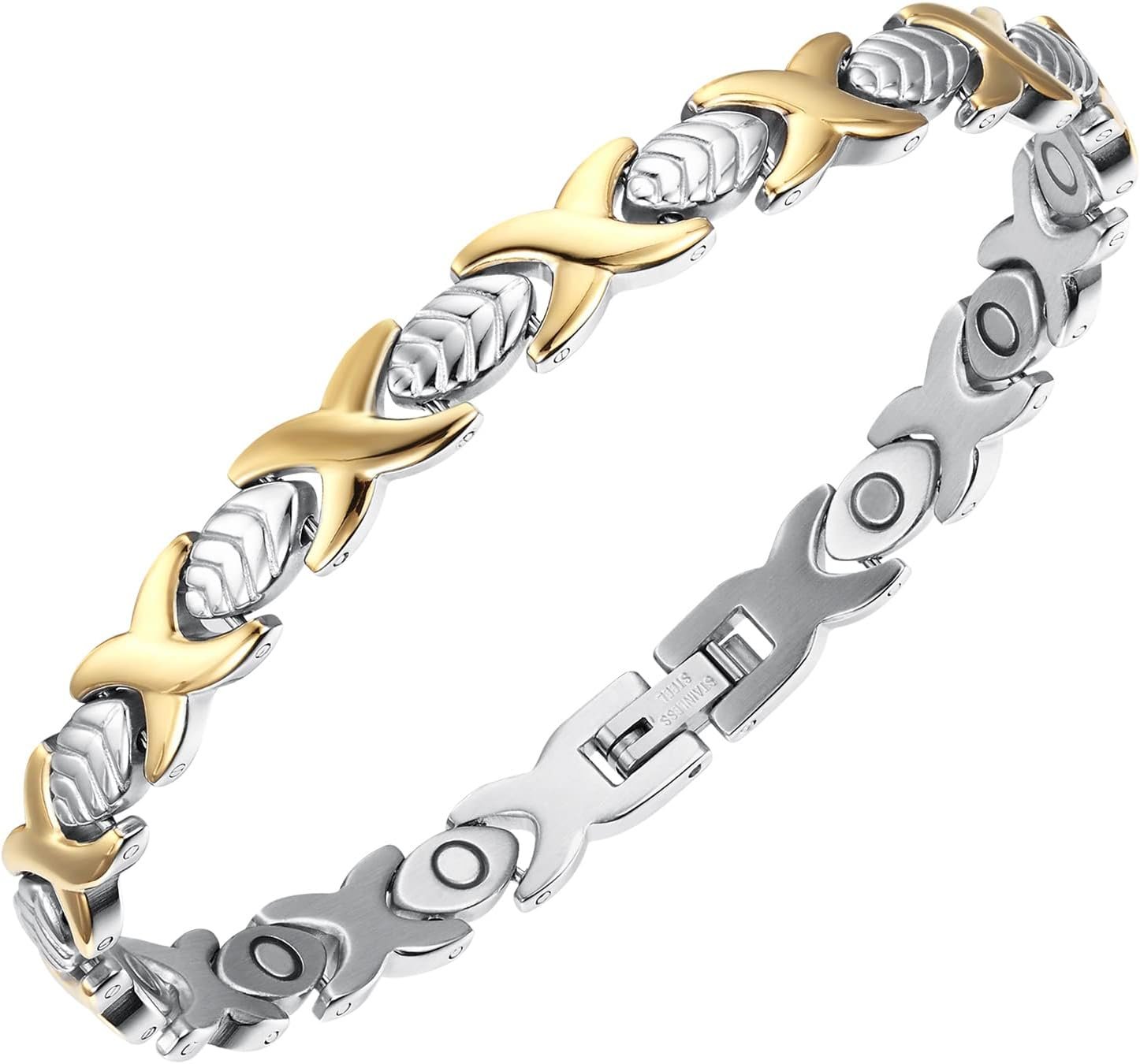 Ultra Strength Magnetic Anklet for Women – Ankle Pain Relief & Anti-Swelling Magnetic Therapy Anklet Bracelets for Women, Anti-swelling Magnetic Anklets Bracelets (Leaves)