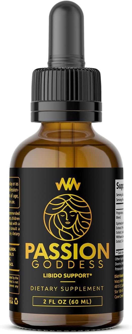 Warped Wellness Womens Libido Booster Drops | Maca Root for Female Specific Arousal | Passion Goddess | Enhance Desire Boost Intimacy and Wellness Supplement Support