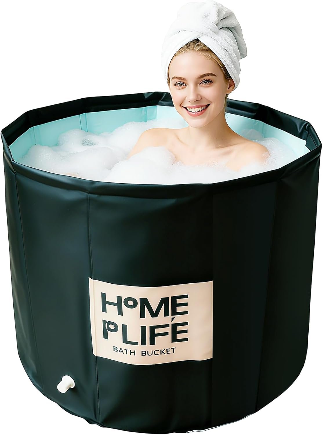 Portable Bath Tub for Adults – Large 88 Gal Foldable Soaking Bathtub for Hot SPA and Ice Bath, Ideal for Fast Muscle Recovery, Cold Water Therapy – No Installation (Ice/Hot Universal)