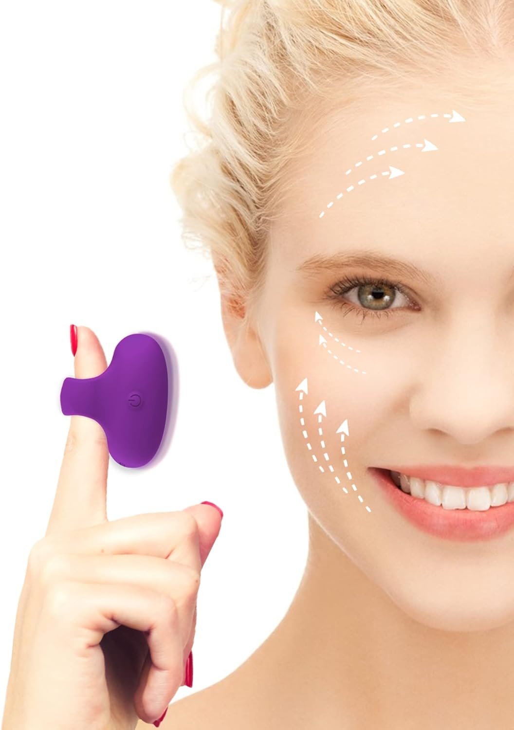 Handhold Portable Powerful Multifunctional Facial Mini Massage Ball,Quiet Waterproof USB Rechargeable Vibrating Travel Pocket Face Eye Finger Joint and Neck Jaw Massager – Purple