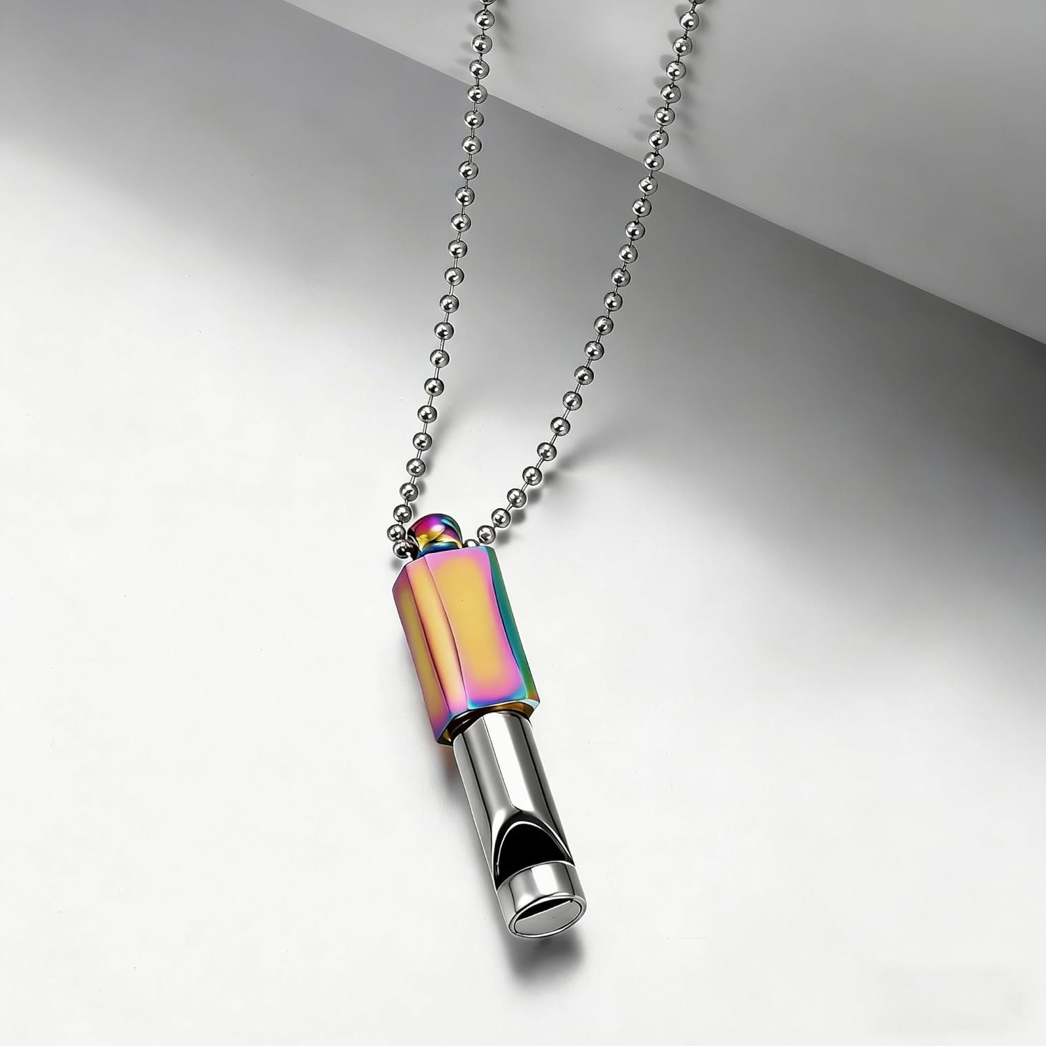 Breathing Necklace for Stress Relief, Frequency Anxiety Necklace and Sound Healing Vibrator Necklace, Mindfulness Meditating Whistle for Inner Peace, Adjustable Breathwork Tool for Relaxation (colorful)