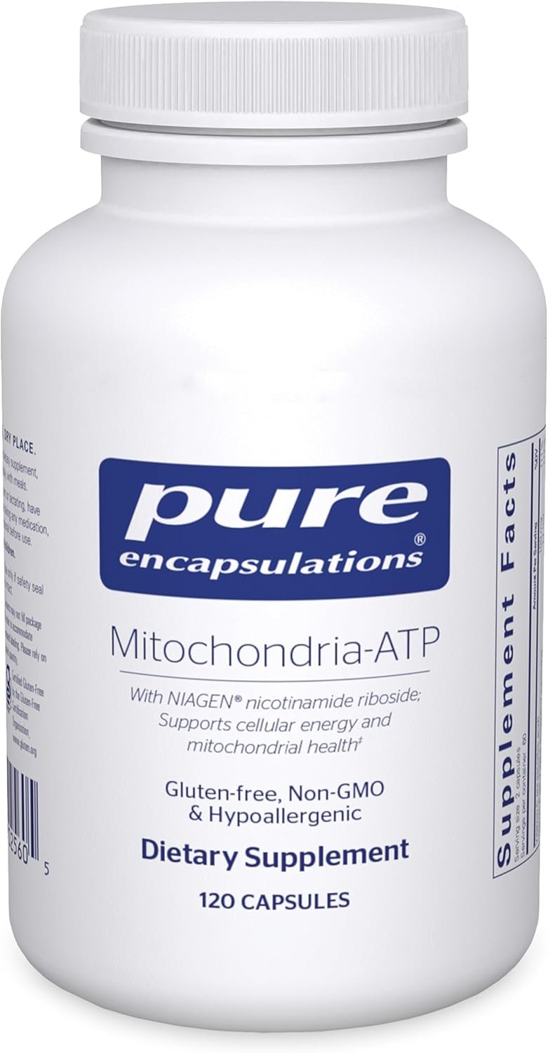 Pure Encapsulations Mitochondria-ATP – Mitochondrial Support – ATP Production Aid* – with Vitamin C, Vitamin E & Thiamin – Antioxidant Support – 120 Capsules