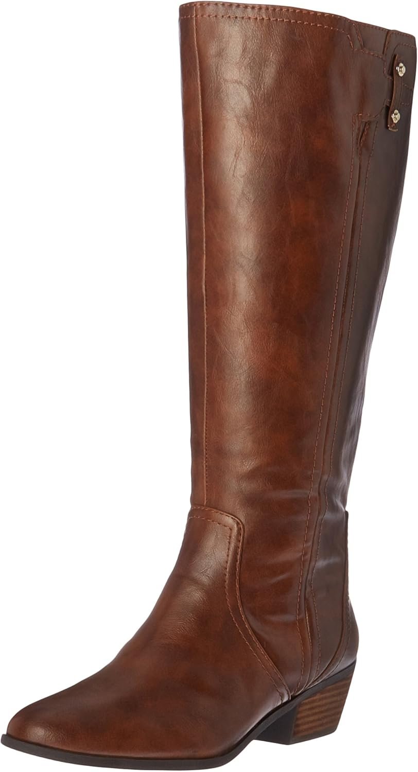 Dr. Scholl’s Shoes womens Brilliance Wide Calf Knee High Boot, Whiskey, 9 US