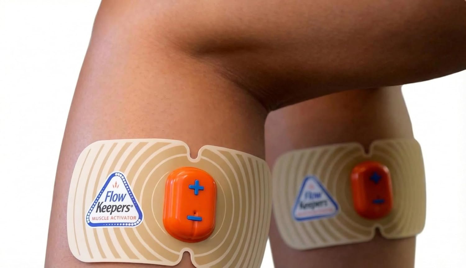 FlowKeepers Wireless EMS Calf Circulation Stimulator | FDA-Cleared | Yale-Neurologist Designed | Relieves Tired, Sore and Achy Legs | Soothes Tired Legs | Travel, Office, Home Use | 2-Pack