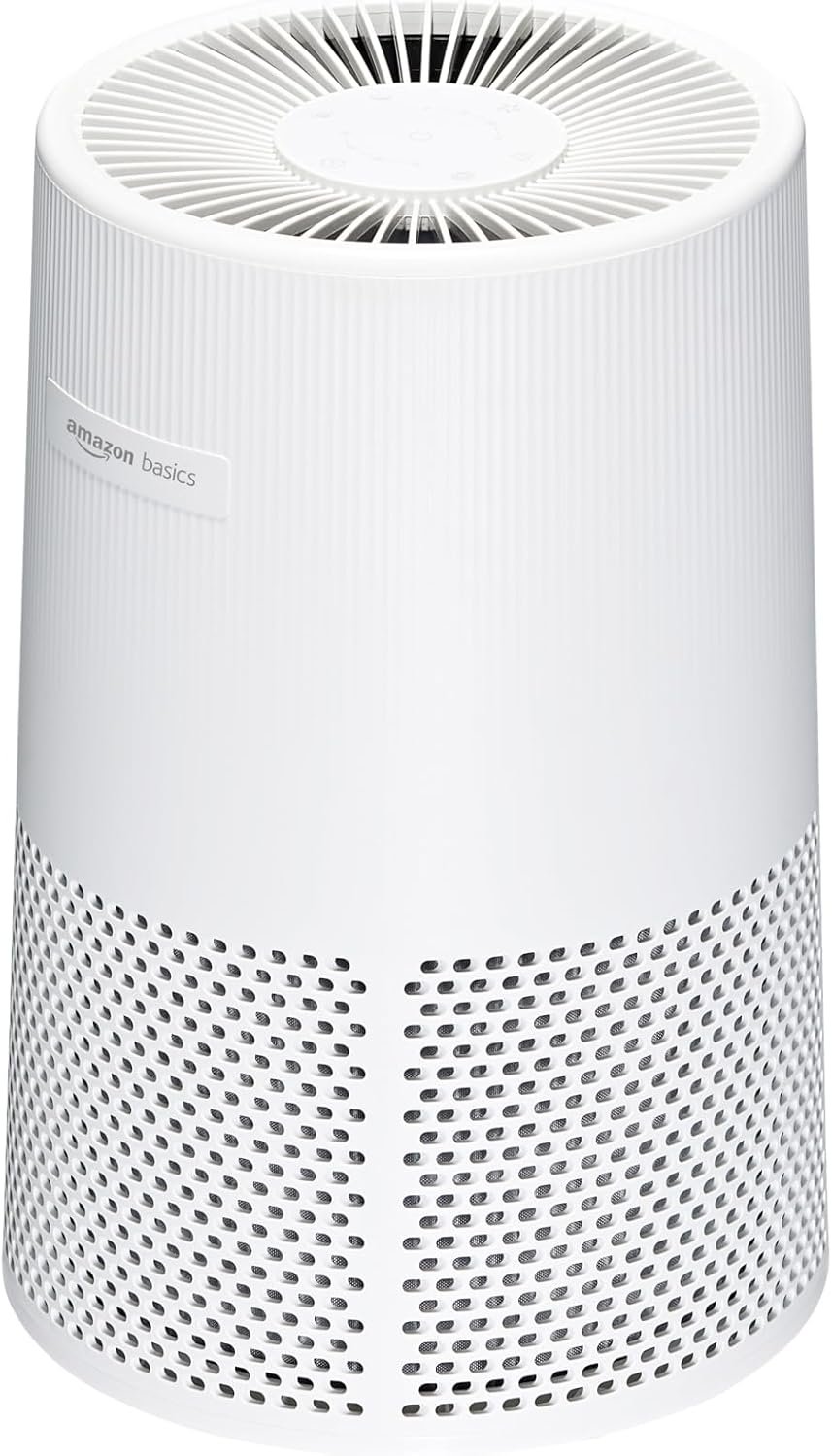 Amazon Basics Air Purifier for Home and Office, With Activated Carbon, 3 Speeds, Timer, Sleep Mode (32db), Energy Star Certificate, Covers Up to 1067 Sq ft, White