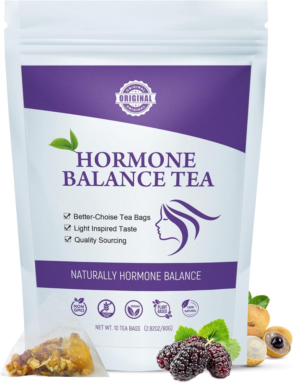 Aromlife Hormone Balance Tea for Women Support Menstrual Cycle & Help to Get Pregnant Fast, 10 Loose Leaf Teabags for Fertility and Ovulation