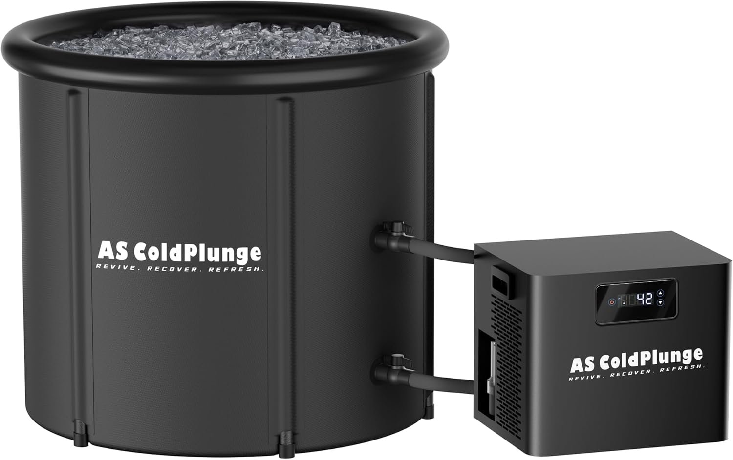 AS ColdPlunge Ice Bath Chiller & Cold Plunge Tub Kit, 1/3HP Cold Plunge Chiller with Built-in Pump & Filter, XL 100 Gal Ice Pod, Cold Plunge Tub with Water Chiller for Cold Therapy Recovery