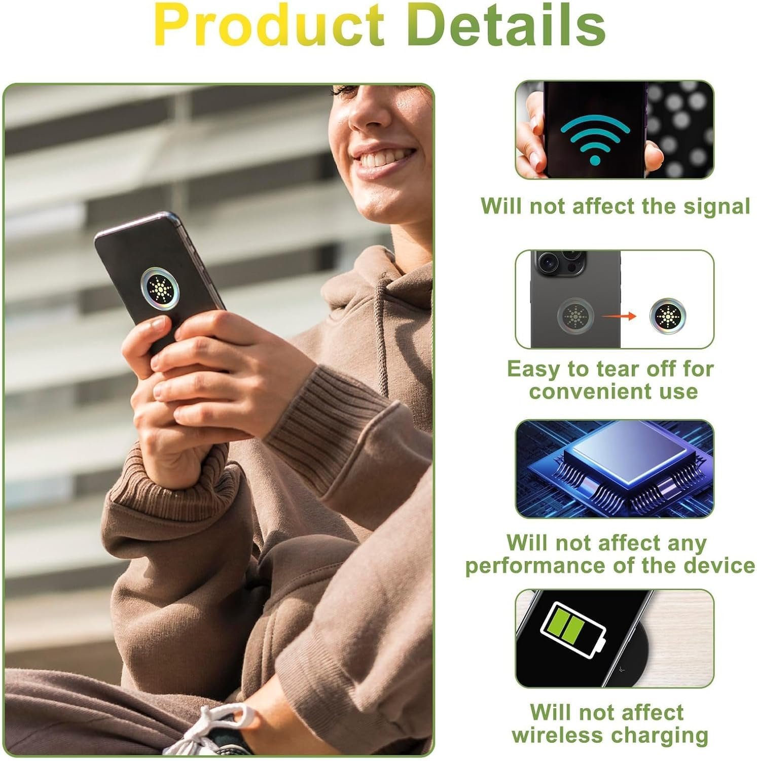 EMF Blocker for Cell Phones Stickers Neutralize Shield Protection cased and Electronic Devices WiFi 5G Tablets Laptops Computers (6 Pcs Sliver)-XH-carpet