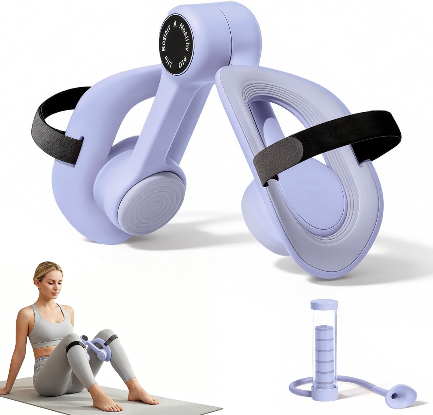 Thigh Trainer, 360°Adjustable Pelvic Floor Exercise Devices with Breathing Dumbbells, Inner Thigh Exerciser for Women, Home Fitness Equipment for Hip/Leg/Butt/Arm