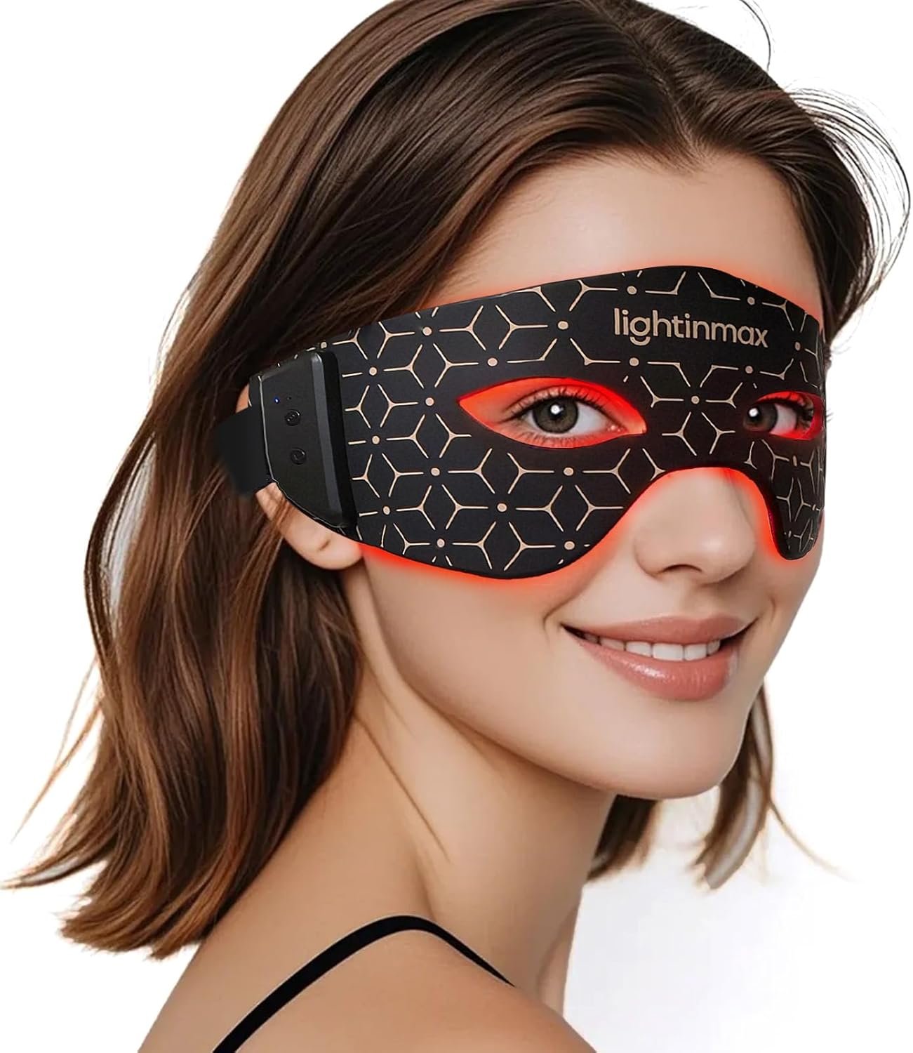 Red Light Therapy for Eyes, Women’s Day Gifts for Women Mom Wife with NIR, 5 Modes with Timing Function for Eyes Bags & Dark Circles & Fine Lines, Rechargeable Eye Mask for Home Skincare