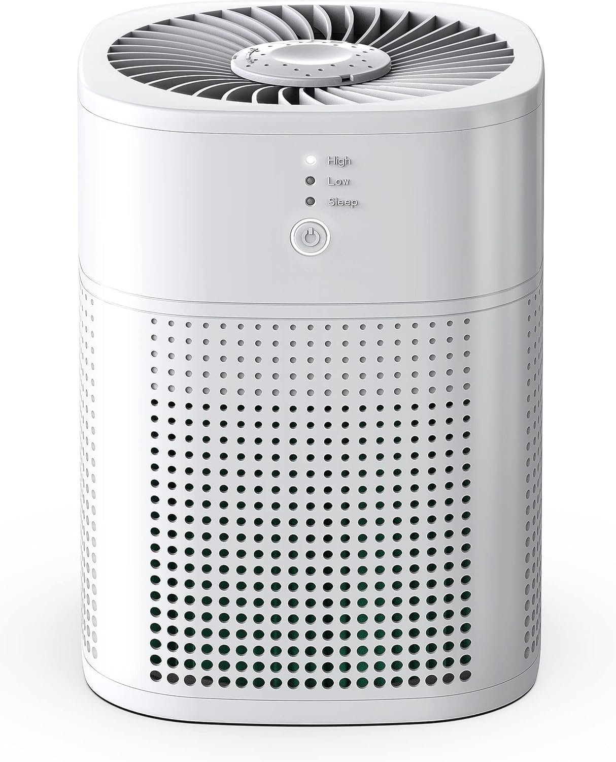 Air Purifiers for Bedroom, Room Air Purifier HEPA Filter for Smoke, Allergies, Pet Dander Odor with Fragrance Sponge, Small Air Purifier with Sleep Mode, HY1800, White