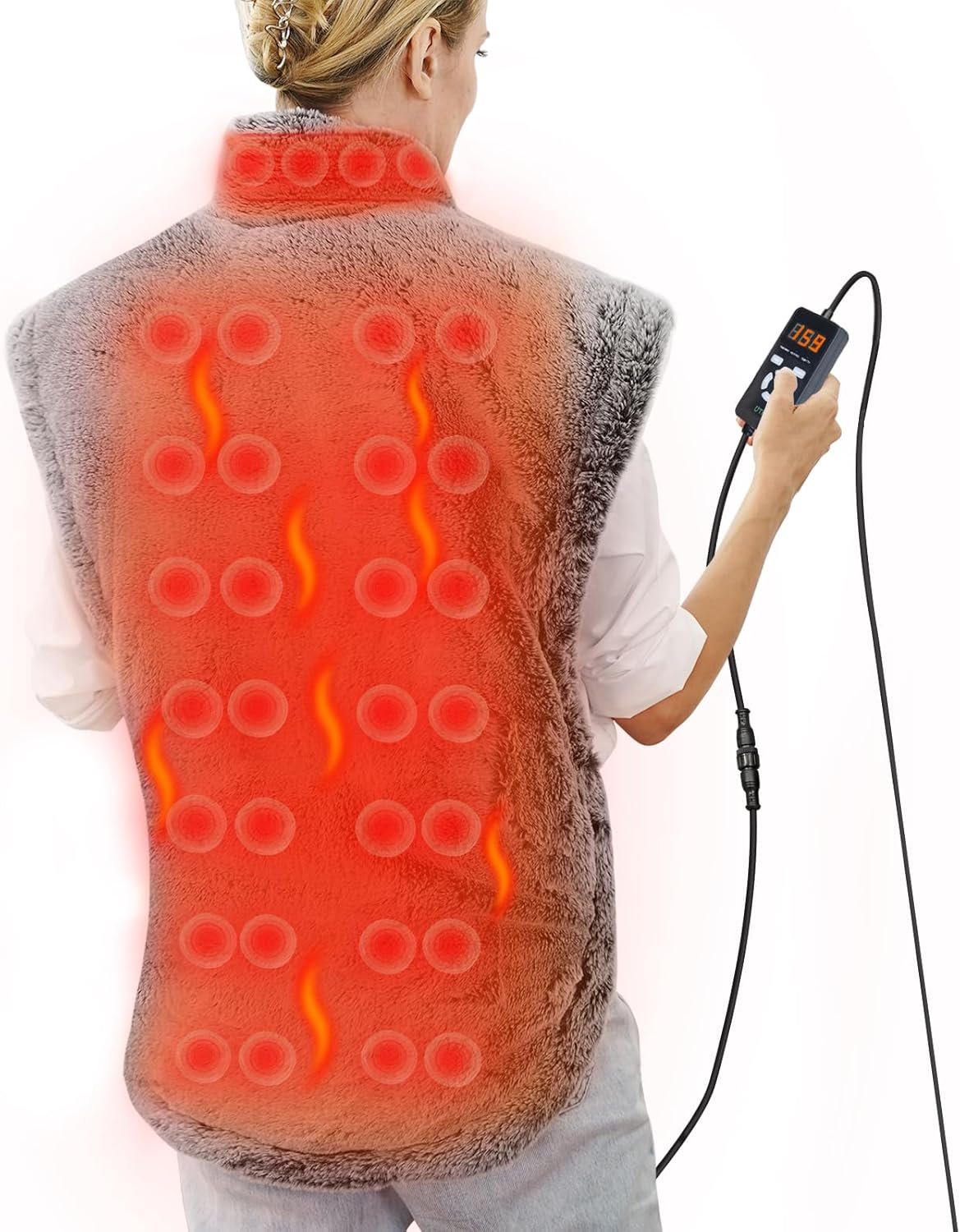 UTK Far Infrared Heating Pads for Neck and Shoulders and Back Relieve Pain, Hot to 159℉, Gift for Women, FSA-HSA Eligible, 36 Jade, 0-240 Min Auto Shut Off, Heating Pad for Full Back (40 * 24”)