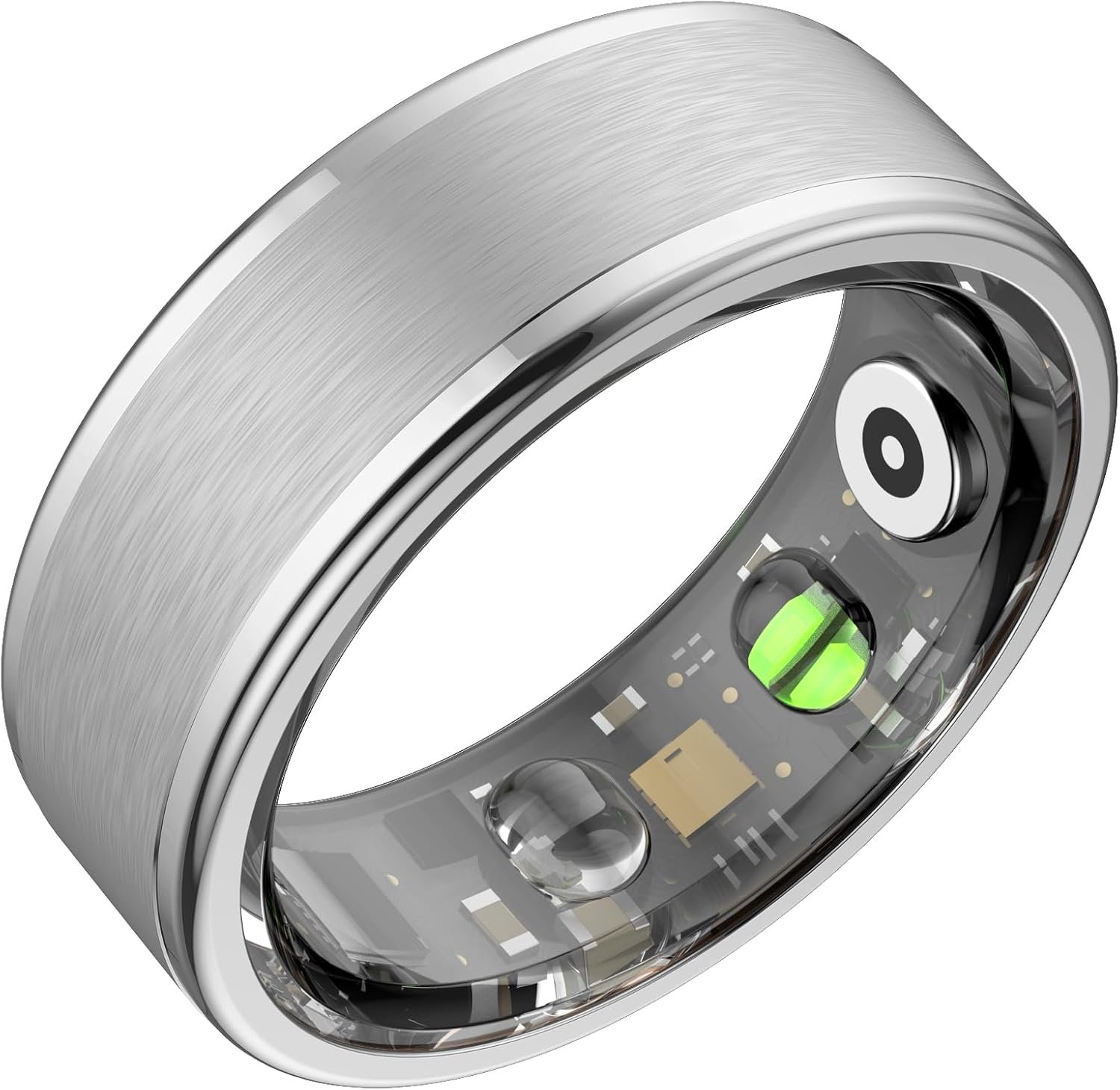 Smart Ring for Women Men,Fitness Ring with 24/7 Activity Tracking,Stress,Sleep Monitoring,No APP Subscription Fees,Compatible with iOS & Android, HarmonyOS Silver, 9#