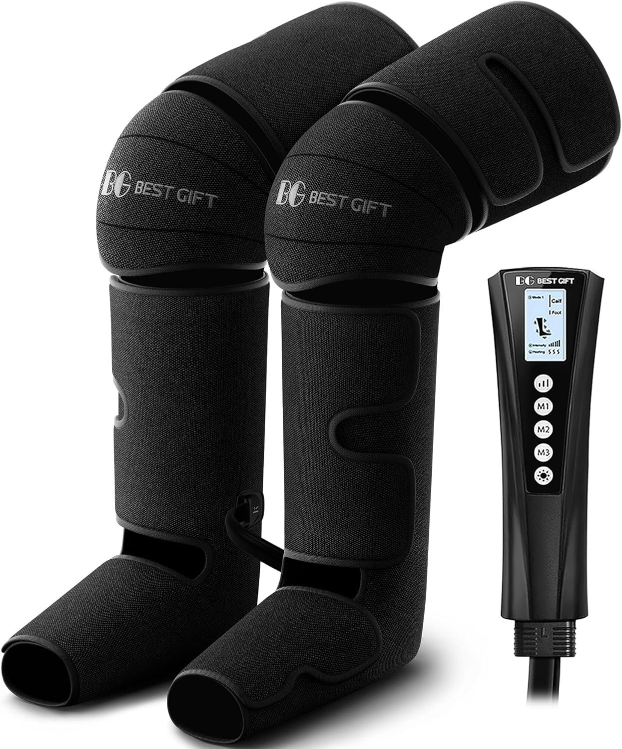 Fathers Day Dad Gifts for Husband, Men, Mom, Women, Her, Mothers Day, Christmas, Air Compression Massager with Heat for Comprehensive Leg and Foot Therapy, Helpful for Varicose Veins, Cramps, Edema