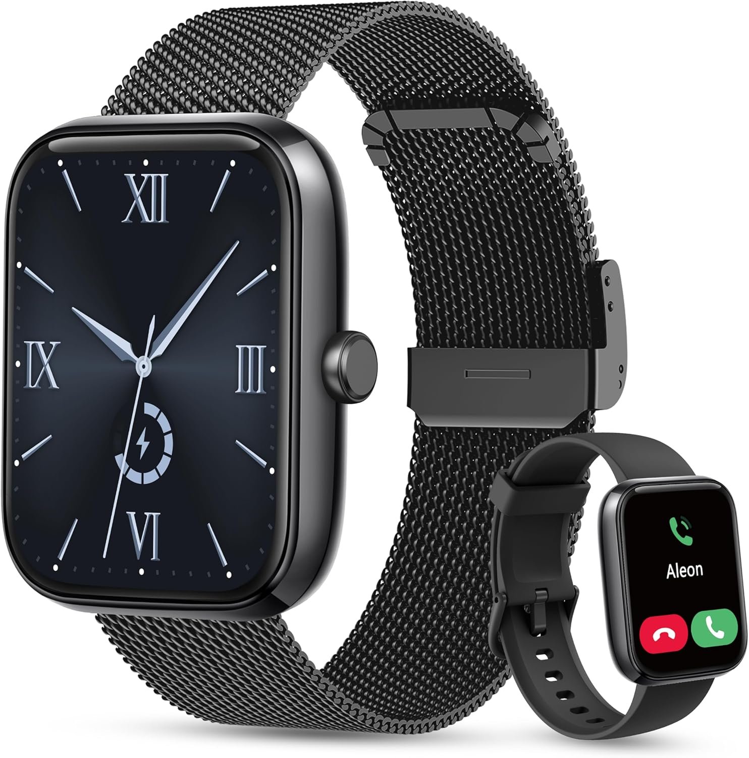 KALINCO Smart Watch Women [2 Bands, 44mm case] 1.83″ Alexa Fitness Tracker, Heart Rate, Sleep, Stress Monitor, IP68 Waterproof Smartwatch, Make/Answer Calls, Compatible with iPhone & Android Phones