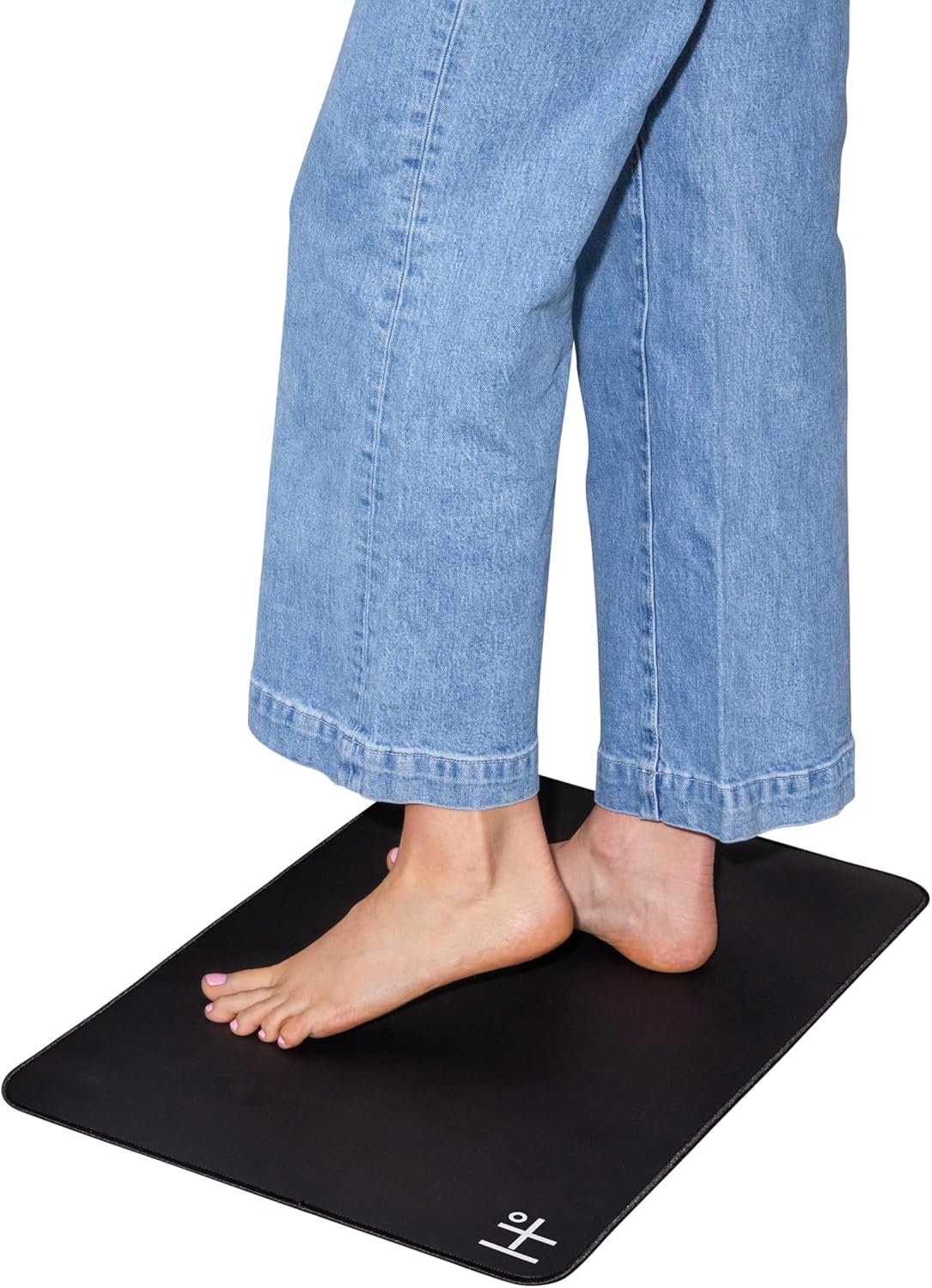 HOT HAVEN Grounding Mat for Feet, Desk & Bed | 24″x16″ Conductive Carbon Earthing Pad with 15 Ft Cord | Indoor Grounding for Sleep, Relaxation & Desk Use | Non-Slip Backing (White Logo)