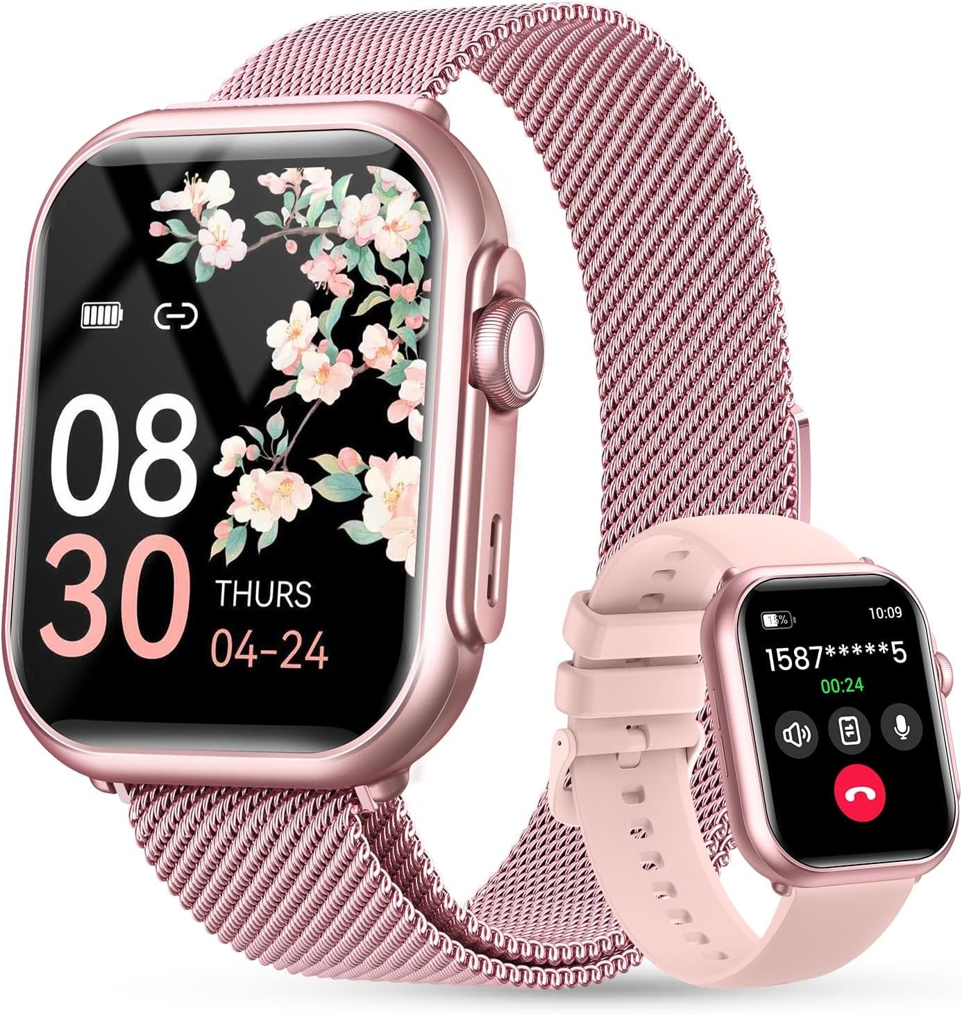 Smart Watch for Women Men Fitness: 1.85″ Smart Watch with 30 Days+ Battery Life Make/Recive Call Heart Rate SpO2 Sleep Monitor 120+ Sport IP68 Waterproof Fitness Tracker Watch for iPhone Android