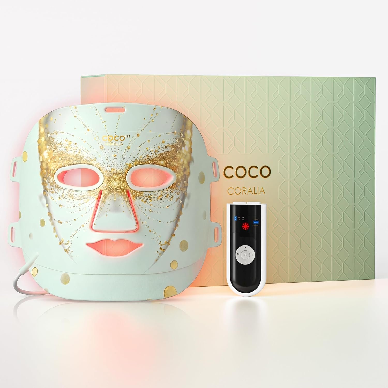 Red Light Therapy Mask, 4 Color Modes 324 LEDs Red Light Therapy for Face, FDA Cleared Anti-Wrinkles & Ance, Collagen Boost Skincare Devices, Luxurious Gift for Women