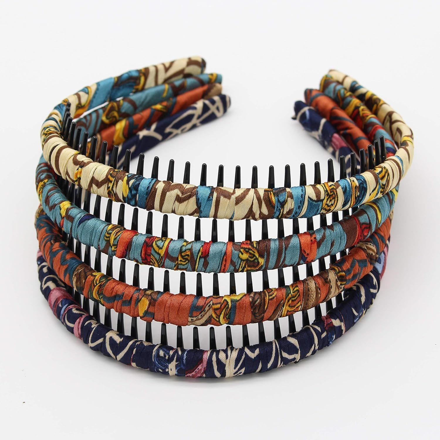 JOBAND boho bandeau headbands hairband for women Non-slip hair bands Teeth Comb Hair Accessories Resin hair hoop (4 pcs)